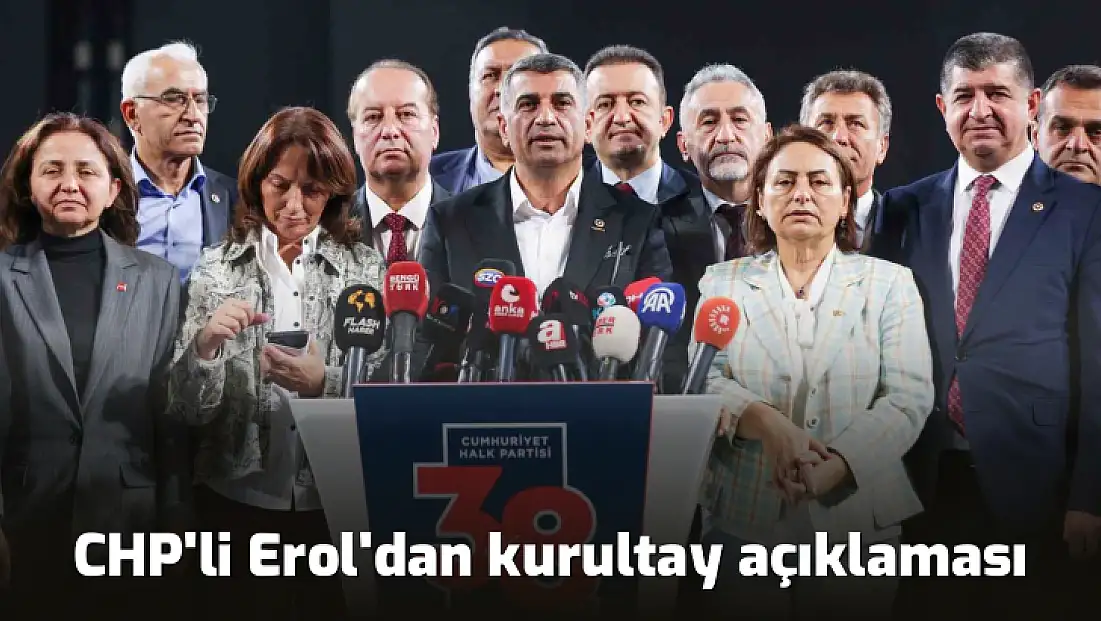 CHP'li Erol'dan kurultay açıklaması