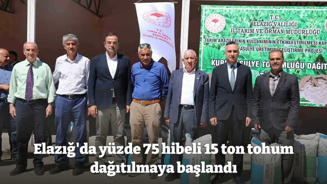 Elazığ'da yüzde 75 hibeli 15 ton tohum dağıtılmaya başlandı