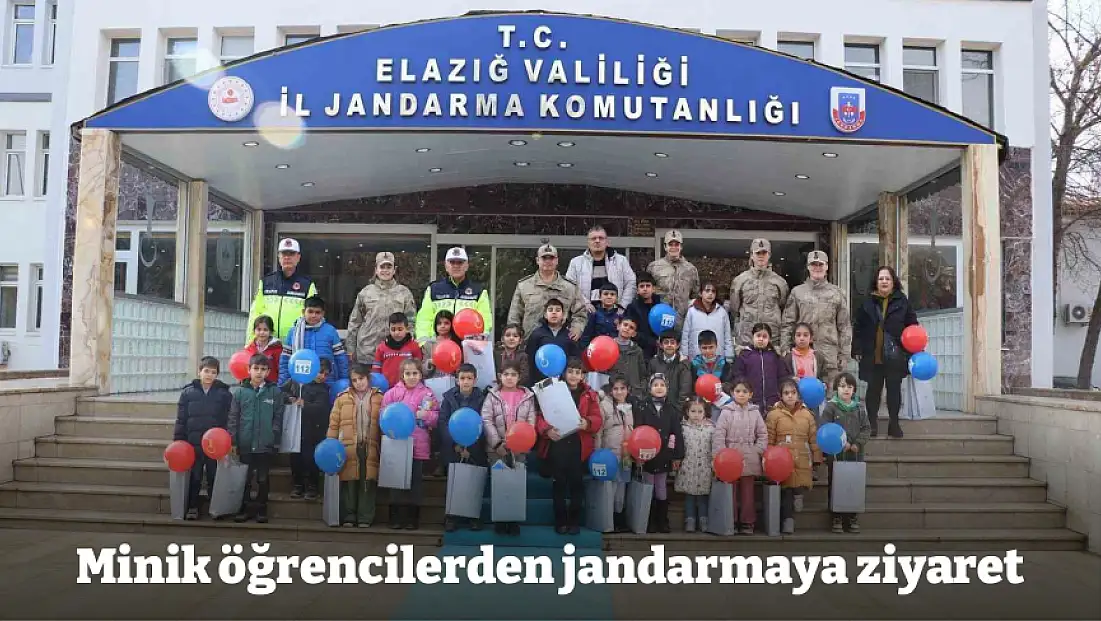 Minik öğrencilerden jandarmaya ziyaret