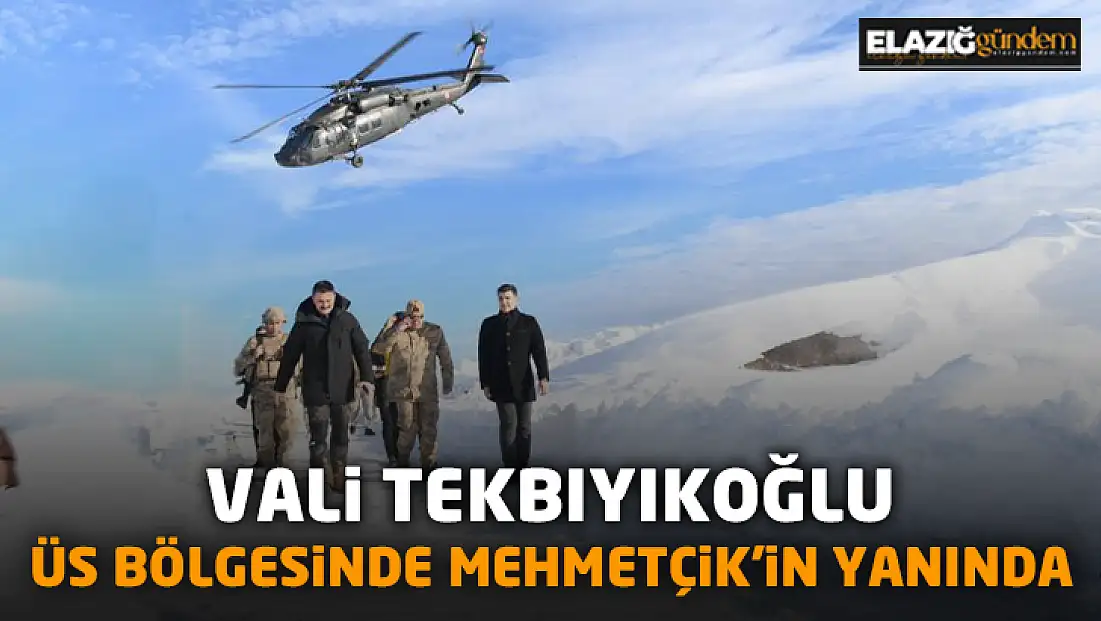 Vali Tekbıyıkoğlu üs bölgesinde Mehmetçik'in yanında