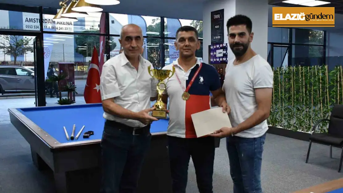 3 Bant Bilardo Bölge Şampiyonası Elazığ'da düzenlendi