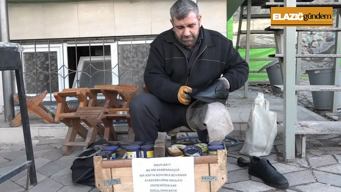 Ayakkabı boyacısından anlamlı bağış: Bir haftalık gelirini depremzedeler için bağışladı