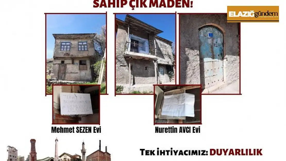 Bakır-Maden-Der Başkanı Seyrek'ten, Maden'deki 26 kültür varlığı için koruma vurgusu