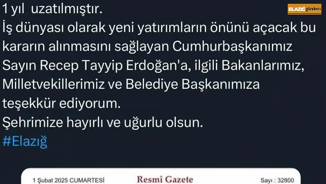 Başkan Alan müjdeyi verdi, 6 bölge teşvikleri bir yıl uzatıldı