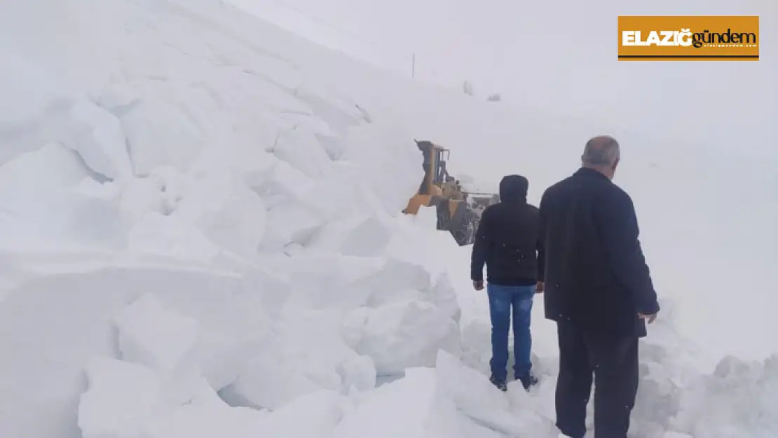 Bingöl'de yol açıldığı sırada çığ düştü