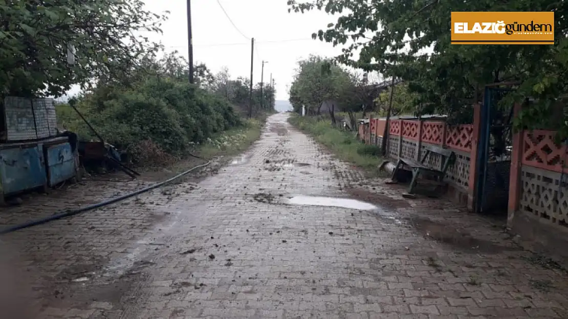 Çemişgezek'te yağmur ve dolu etkili oldu