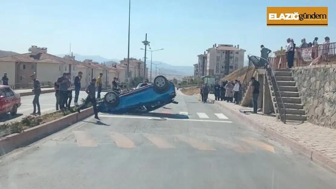 El frenini çekmeyi unuttu, geri geri giden araç takla attı