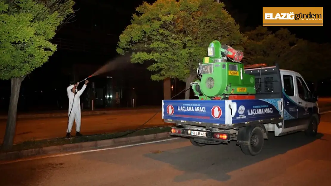 Elazığ Belediyesi ilaçlama çalışmalarını sürdürüyor