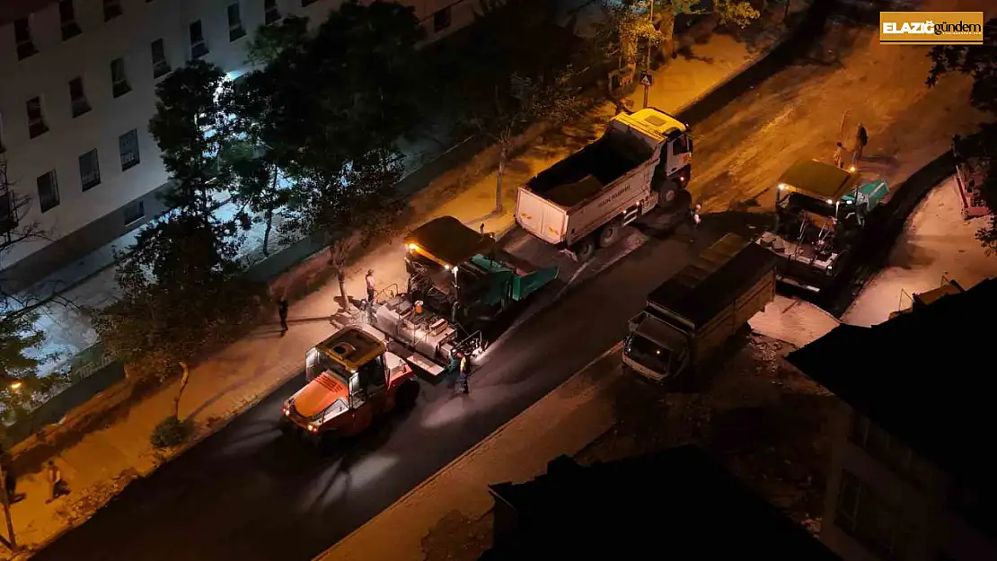 Elazığ Belediyesinden hummalı asfalt mesaisi: 50 araç, 40 personel gece gündüz sahada