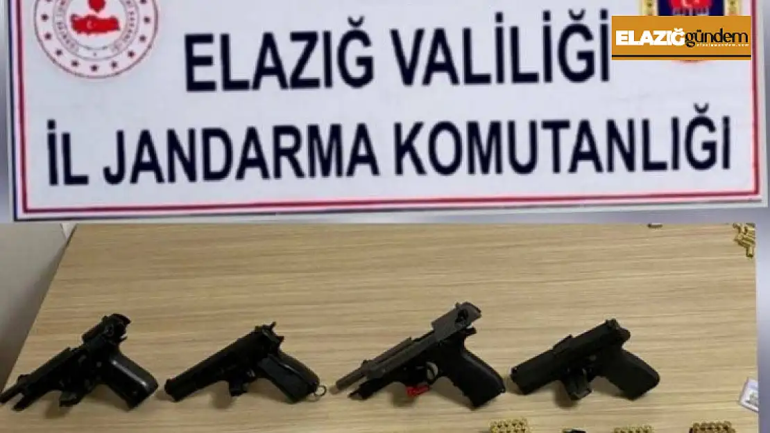 Elazığ'da  4 adet ruhsatız tabanca ele geçirildi