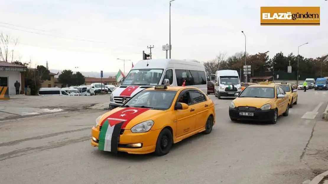 Elazığ'da 'Gazze'ye Yol Olduk' konvoyu