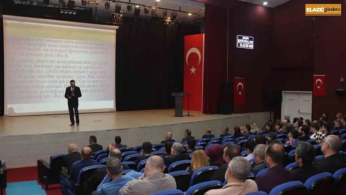 Elazığ'da 'Kamu Etik Kuralları Eğitimi' konulu seminer düzenlendi