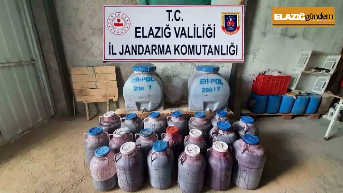 Elazığ'da 11 bin 237 litre kaçak şarap ele geçirildi