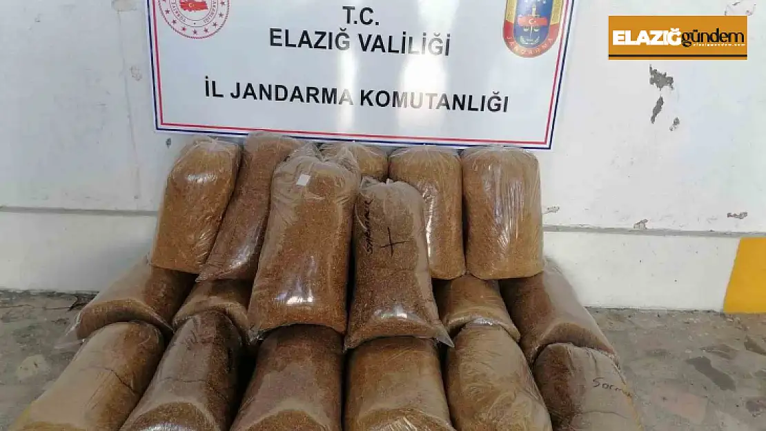 Elazığ'da 114 kilo kıyılmış tütün ele geçirildi