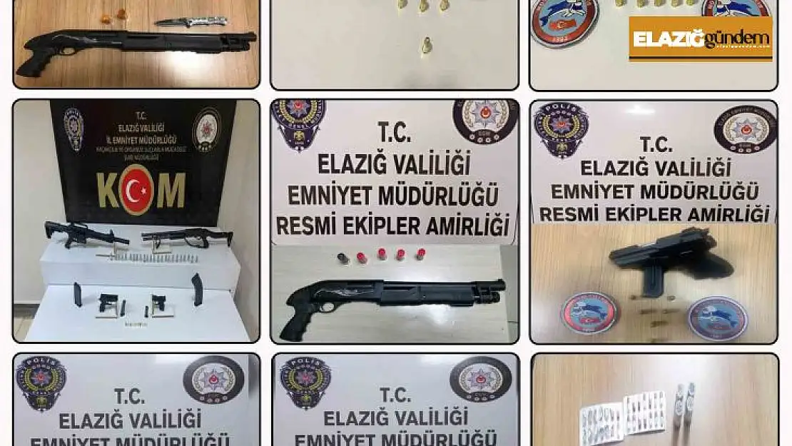 Elazığ'da 14 adet ruhsatsız silah ele geçirildi