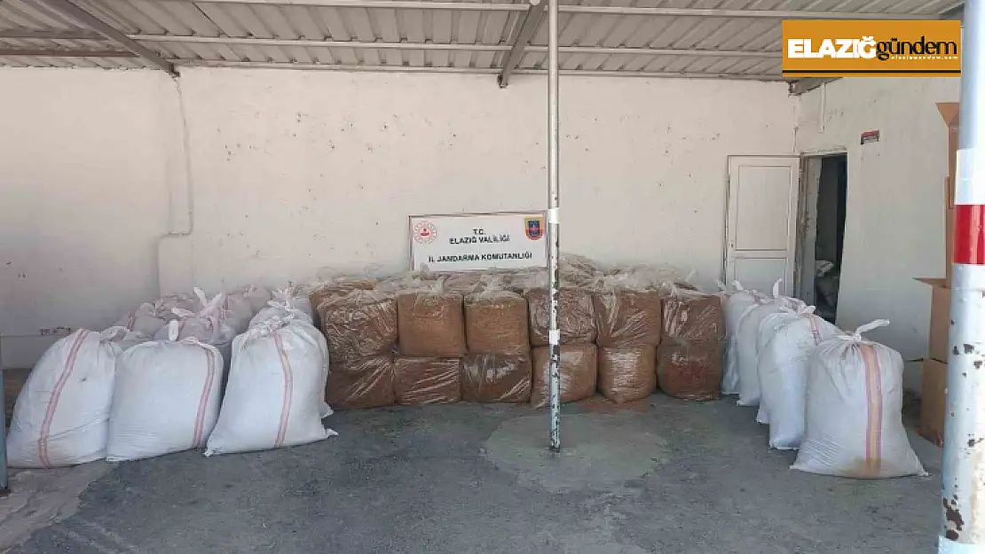 Elazığ'da 1,5 ton kaçak tütün ele geçirildi