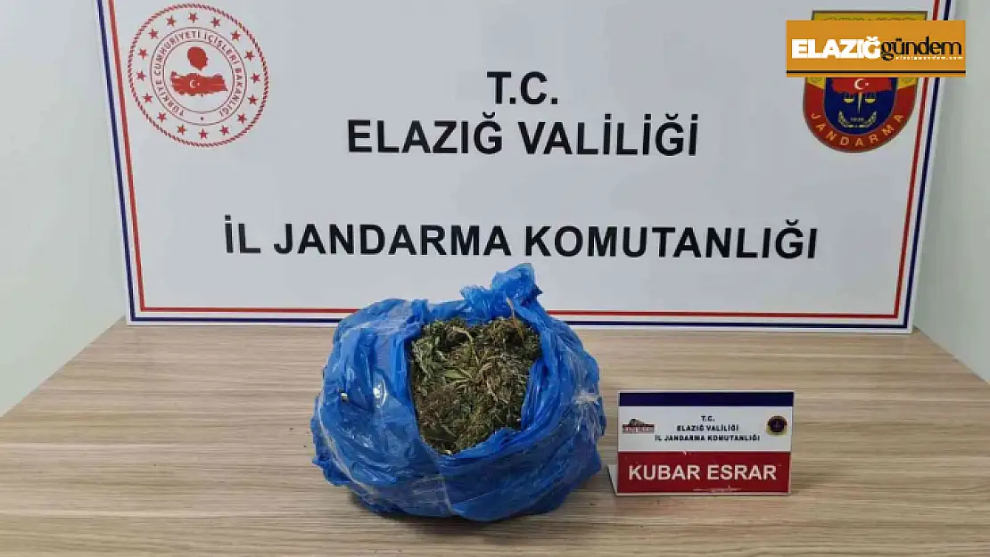 Elazığ'da 2 kilo kubar esrar ele geçirildi: 1 gözaltı