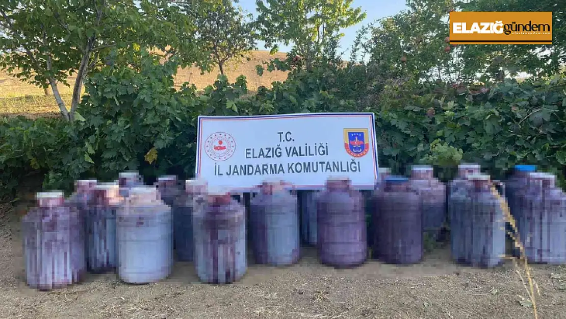 Elazığ'da 2 ton kaçak şarap ele geçirildi