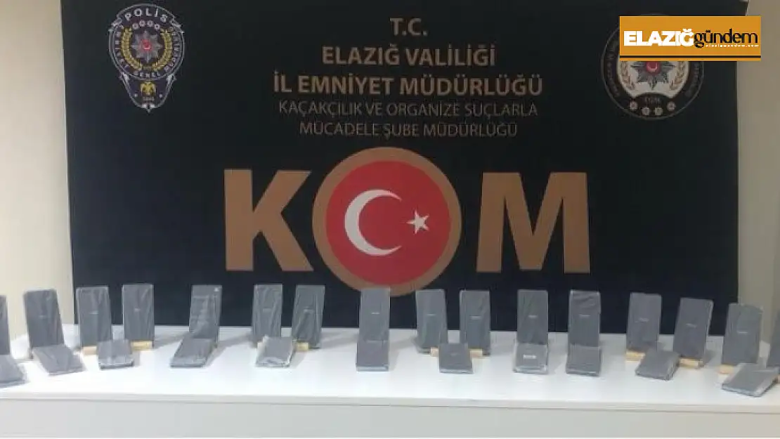 Elazığ'da 27 adet gümrük kaçağı cep telefonu ele geçirildi