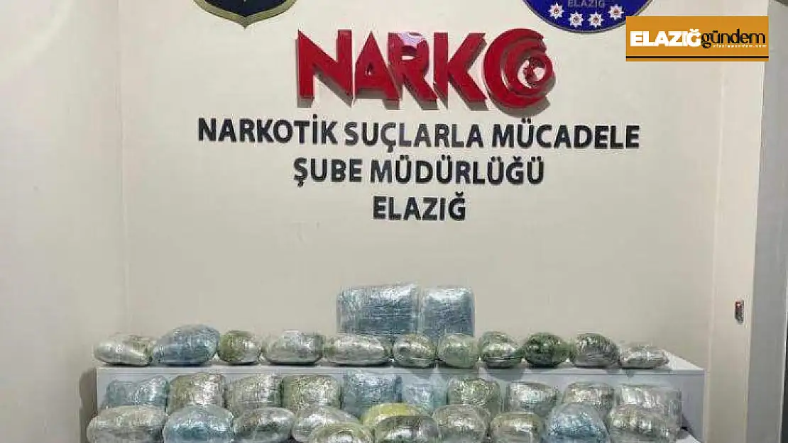 Elazığ'da 35 kilogram kubar esrar ele geçirildi