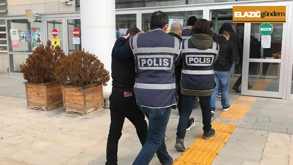 Elazığ'da 38 yıl 8 ay kesinleşmiş hapis cezası bulunan 7 şüpheli tutuklandı