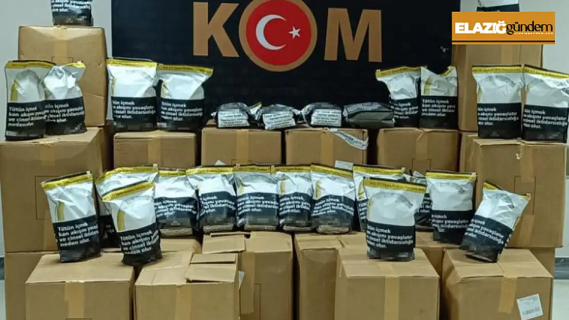 Elazığ'da 405 kilo bandrolsüz tütün ele geçirildi