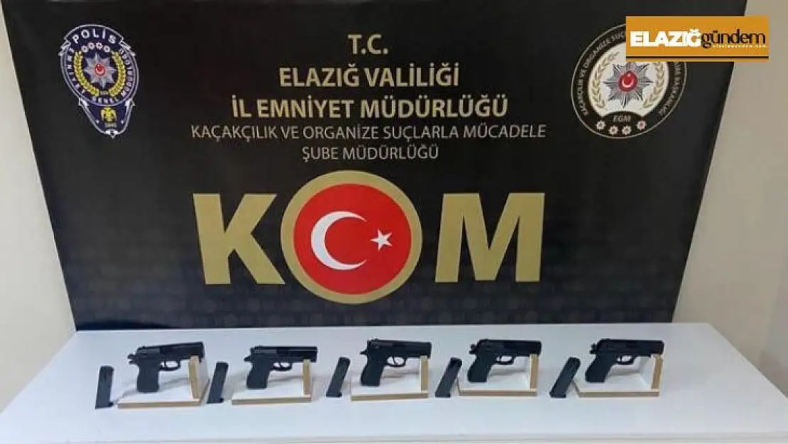 Elazığ'da 5 adet ruhsatsız tabanca ele geçirildi