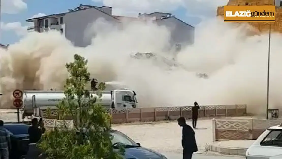 Elazığ'da 5 katlı bina korna sesi ile yıkıldı