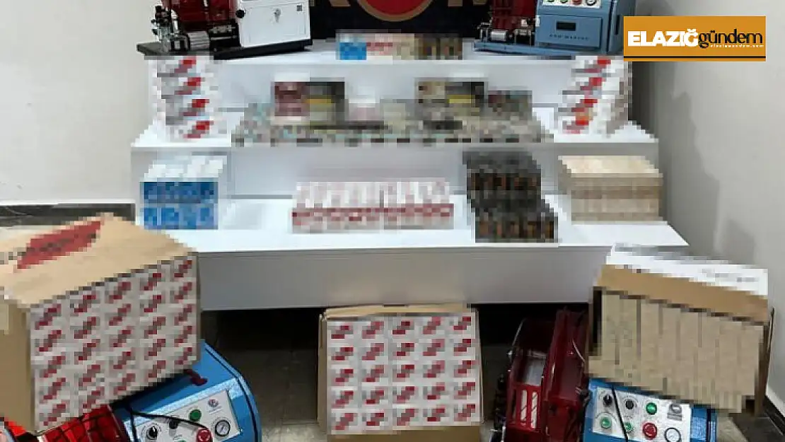Elazığ'da 53 bin dal kaçak makaron ele geçirildi: 1 gözaltı