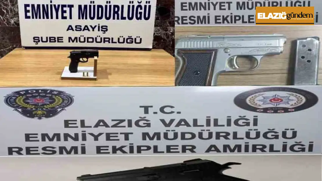 Elazığ'da 7 adet ruhsatsız tabanca ele geçirildi