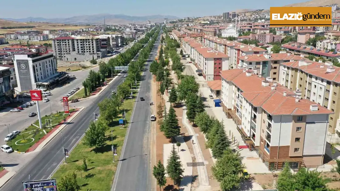 Elazığ'da 7 bin 200 metrelik bisiklet yolunun yapımı sürüyor