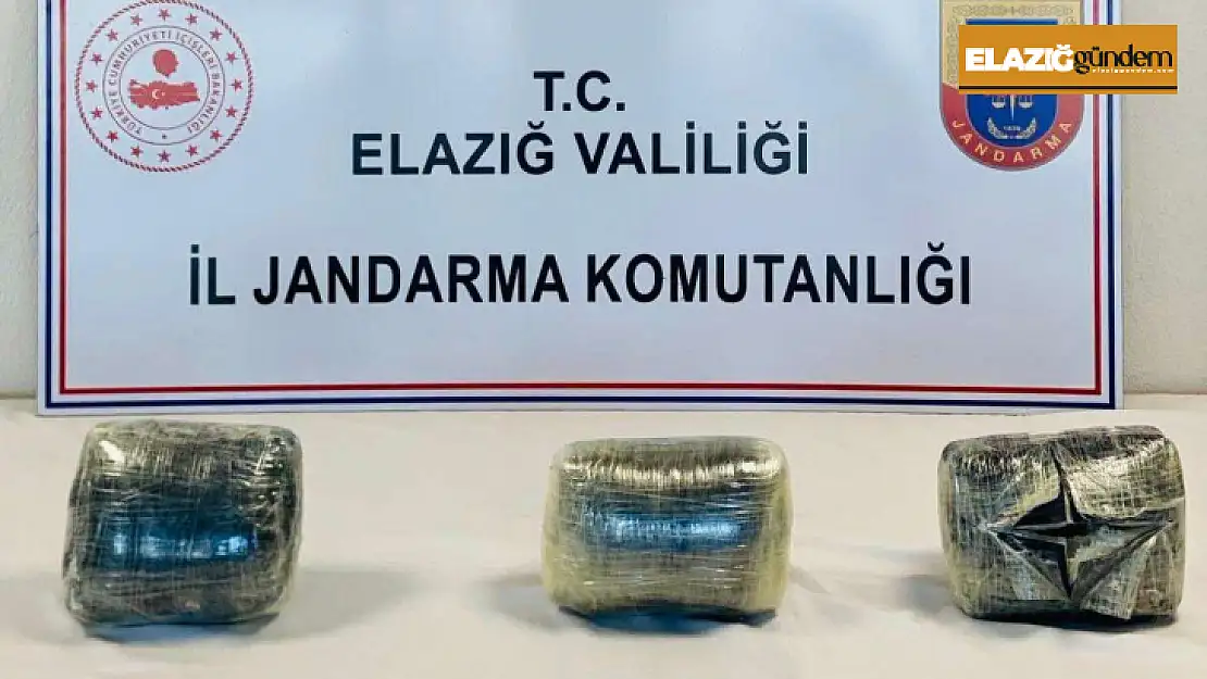 Elazığ'da 9 kilo esrar ele geçirildi