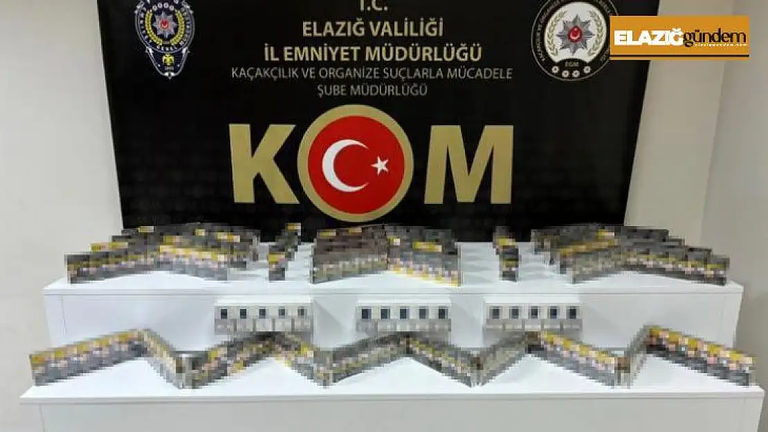 Elazığ'da asayiş uygulaması: Uyuşturucu madde, kaçak sigara ve ruhsatsız silah ele geçirildi