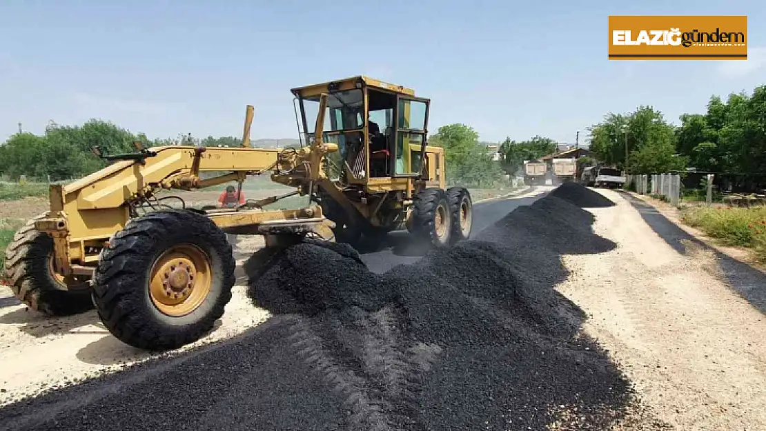 Elazığ'da asfaltlama çalışması sürüyor