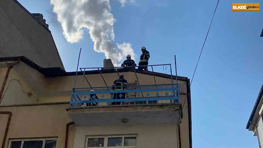 Elazığ'da baca yangını