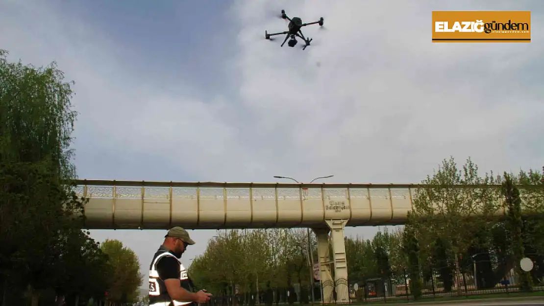 Elazığ'da bayram öncesi drone destekli trafik denetimi