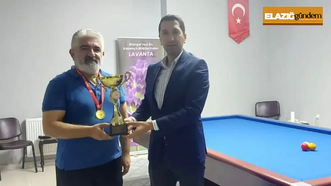 Elazığ'da Bilardo Şampiyonası sona erdi