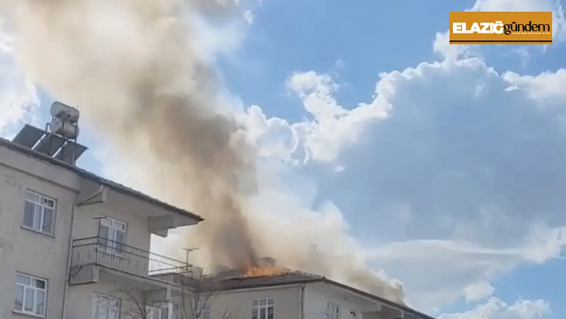 Elazığ'da çatı yangını korkuttu