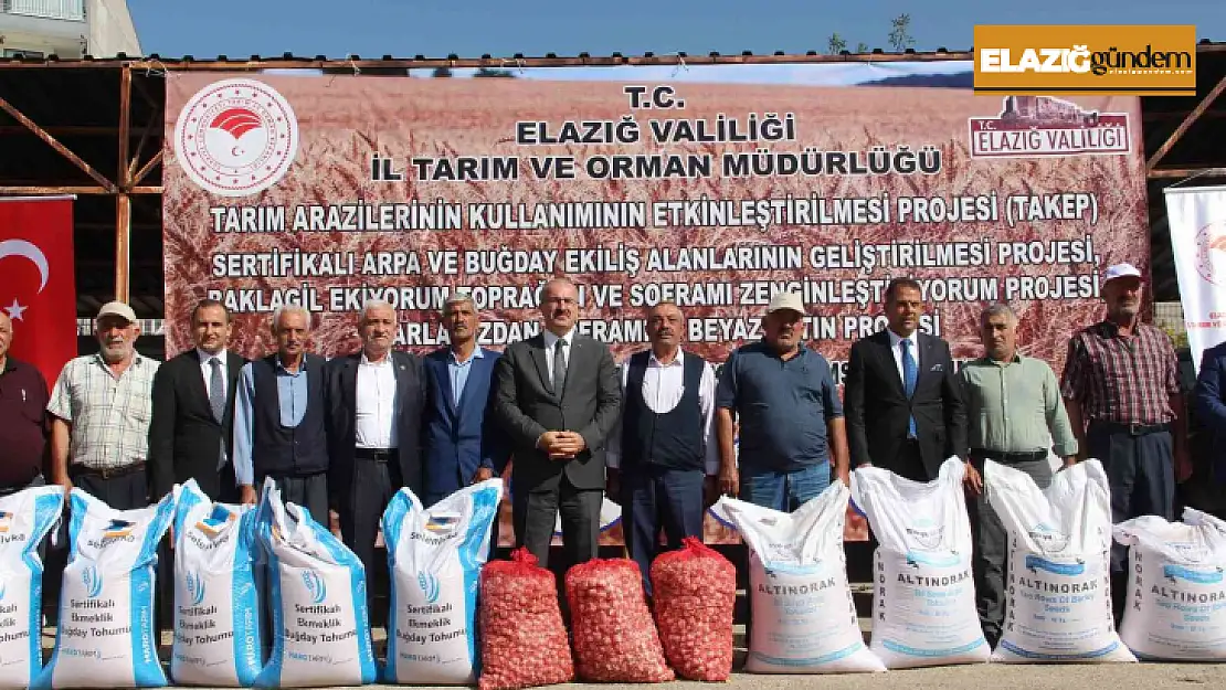 Elazığ'da çiftçiye 6 buçuk milyon liralık hibeli tohum desteği