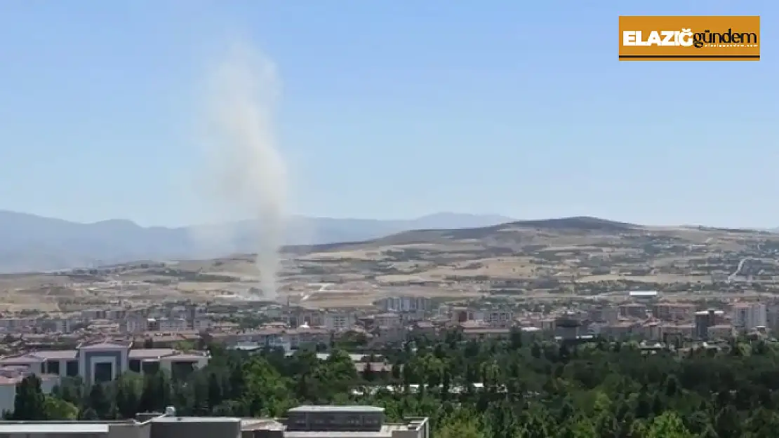 Elazığ'da çıkan hortum korkuttu