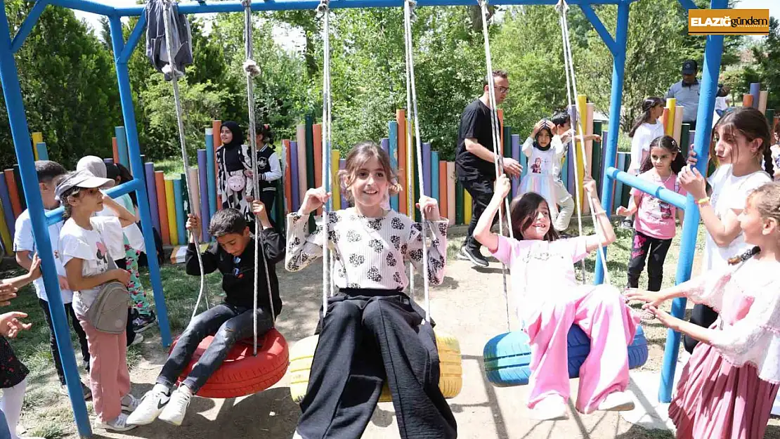 Elazığ'da çocuklar Geri Dönüşüm Parkı'nda doyasıya eğlendi