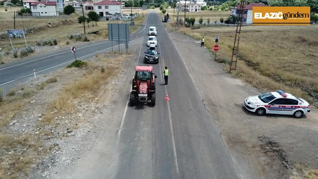 Elazığ'da dron destekli trafik denetimi