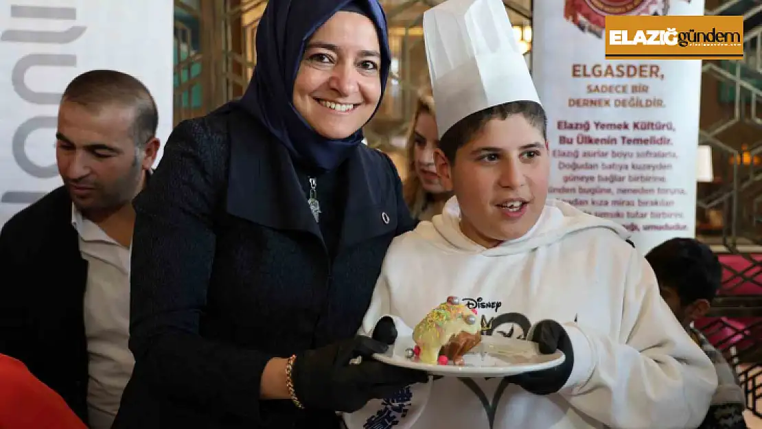 Elazığ'da engelli çocuklar pasta süsledi