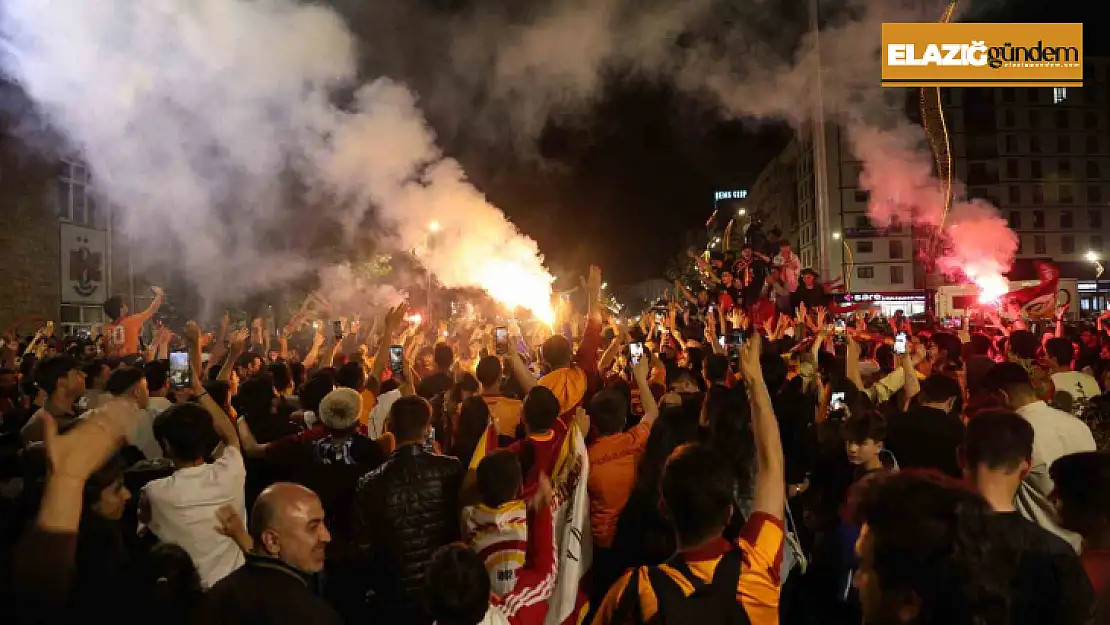 Elazığ'da Galatasaray taraftarlarının şampiyonluk coşkusu