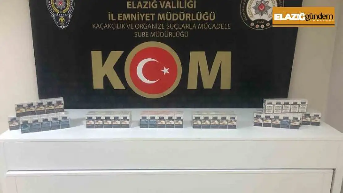 Elazığ'da gümrük kaçağı sigara ele geçirildi