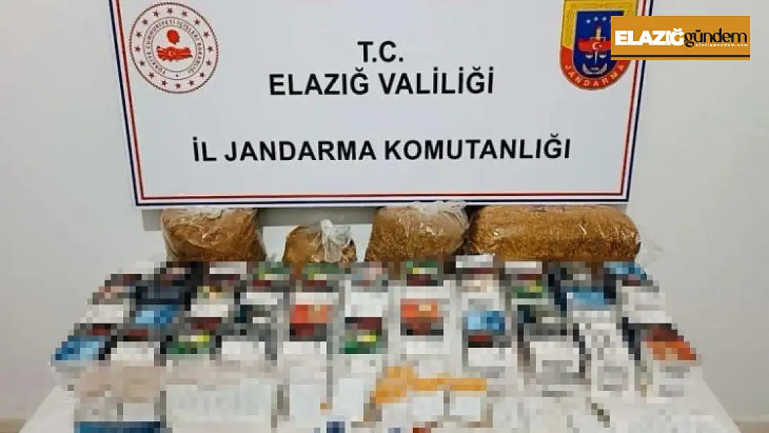 Elazığ'da kaçak tütün ve makaron ele geçirildi