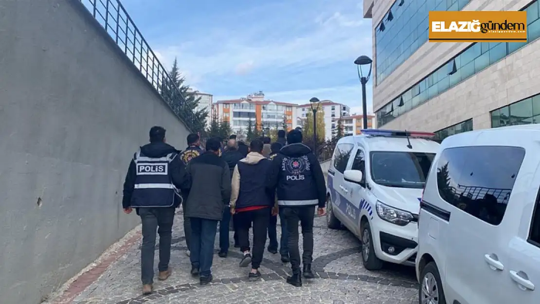 Elazığ'da kesinleşmiş hapis cezası olan 7 zanlı tutuklandı