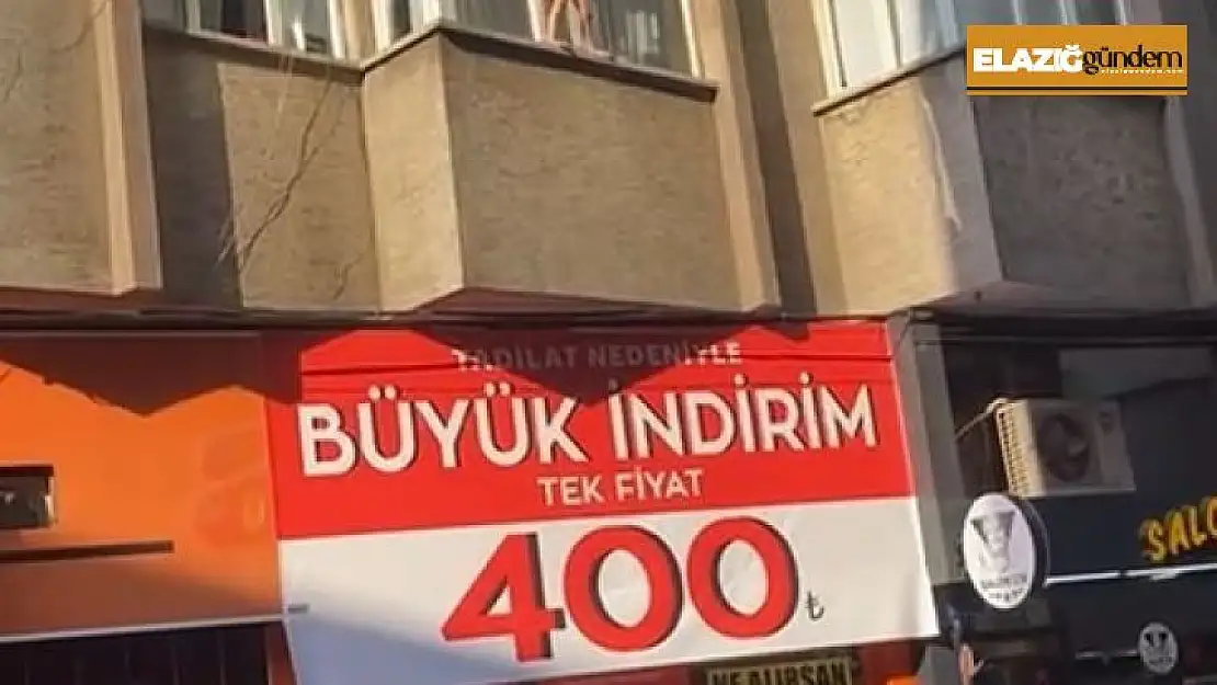 Elazığ'da korku dolu anlar: Küçük çocuk cama çıkınca vatandaşlar aşağıda çarşaf açtı