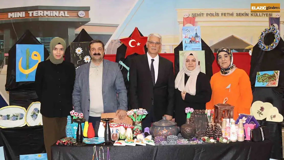 Elazığ'da kursiyerlerin el emekleri görücüye çıktı