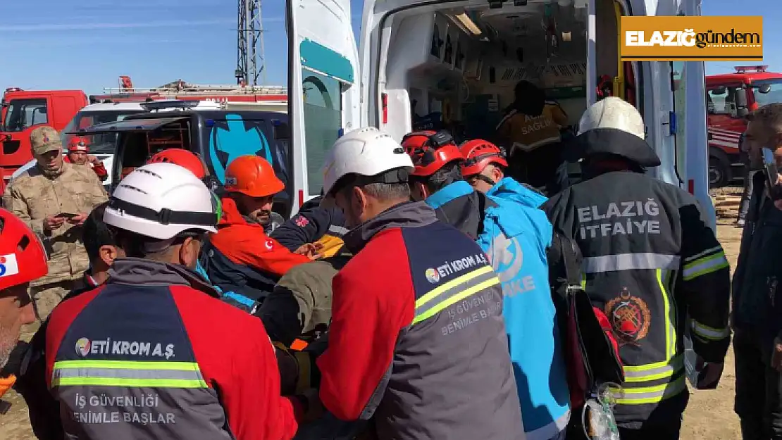 Elazığ'da maden ocağında göçük: 3 işçi kurtarıldı, 1 işçi göçük altında